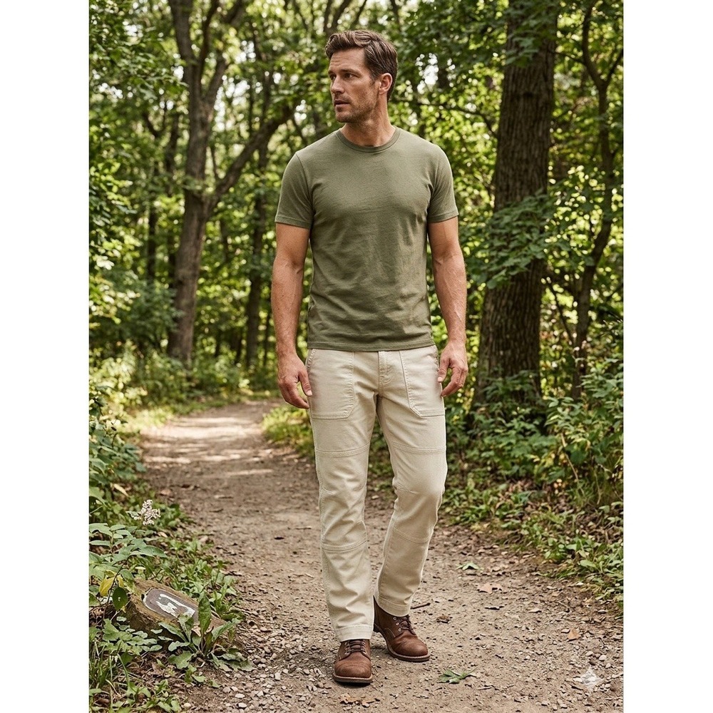 Marine Layer Breyer Utility Pants 36/32 Natural Beige Workwear Mens NWT New